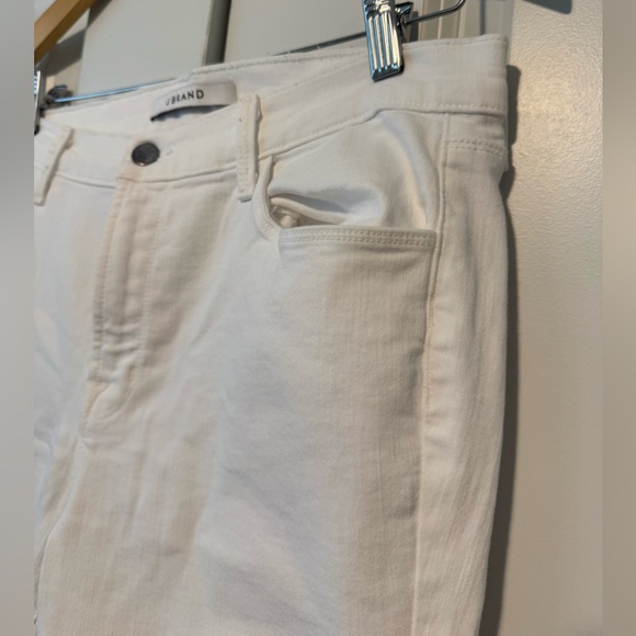 J Brand Selena Mide Rise Crop Bootcut Jeans in White Blanc sz 32 - Picture 5 of 8